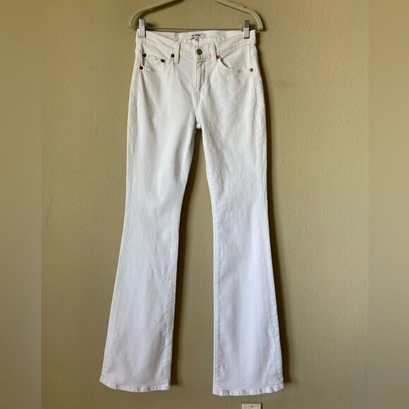 Re/Done Mid-Rise White Baby Boot White Jeans Size 25 - Picture 5 of 8
